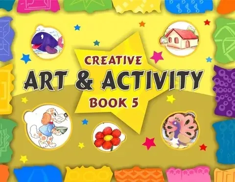 Book Front page Cover for 'Creative Art and Activity' class 5