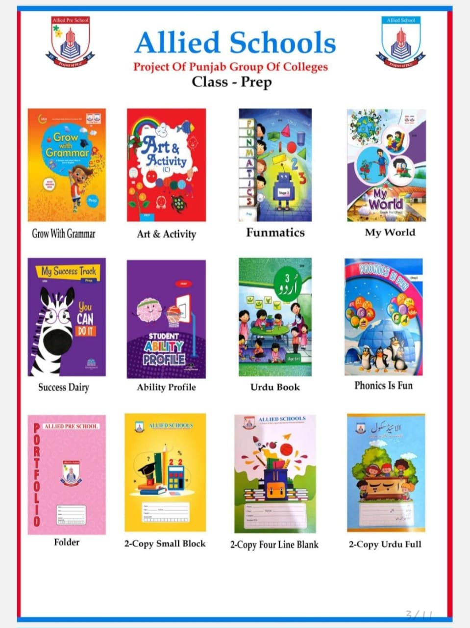 class prep complete bookpack Art and Activity for Nursery Class | Allied School Curriculum Age 4+