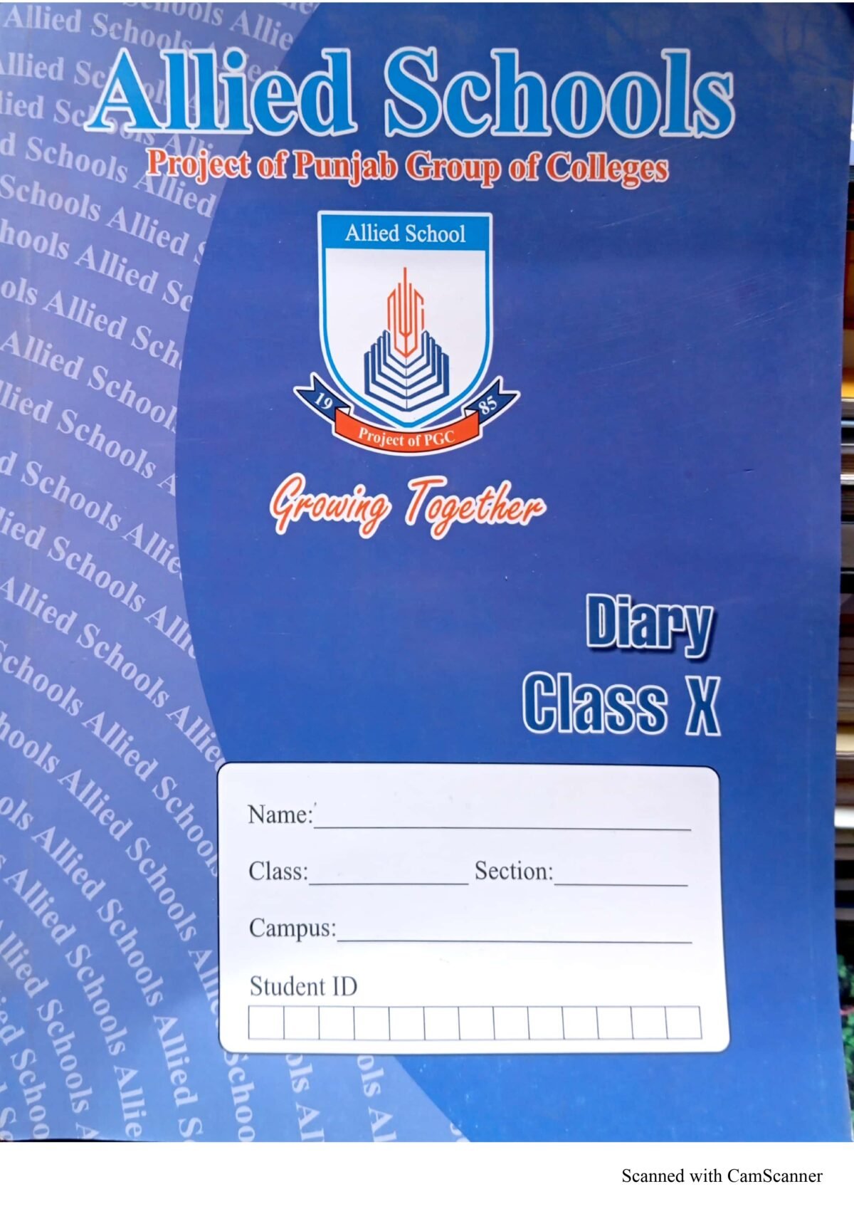 Buy Diary Class X - Allied Schools Official Student Diary for Class 10